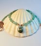 Green Aventurine Necklace With Tree Agate Teardrop - Handmade Gift, Birthday - Image 6