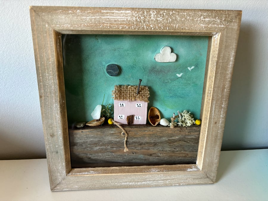 Tiny house in box frame