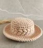 Crochet new born baby sun hat, handmade cotton summer sun hat