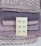 Pale Violet Natural Dye Fabric Pack Cotton Silk Lace - Image 1