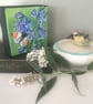 'Orange Tip Butterfly & Bluebells', Original Acrylic Painting, Shelf Sitter  - Image 4