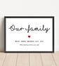Personalised Our Family Print - Image 1