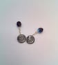 Round Silver Night Crystal Button Cuff Links, Gift for Him, Crystal Cuff Links - Image 6