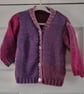 Hand knitted baby girl cardigan 12 m to 2 years 