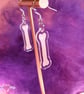 Bone Acrylic Earrings - Hook Earrings - Illustrated Accessories, Jewellery