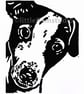 Jack Russell Dog - Original Hand Pulled Linocut Print - Image 1