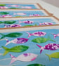 Batik Fabric Fish Blank Greetings Card  - Image 6