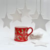Christmas Red Mistletoe Country Mug