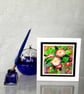 Sweet Briar. Handpainted Floral Rose Blank Greetings Card. Handmade Gift.  - Image 1