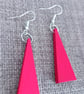 Red Isosceles Triangle Earrings - Image 2