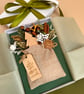 3D winter forest Christmas card hessian goodie bag keepsake woodland diorama art - Image 3