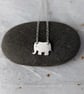 Recycled Sterling Silver Elephant Necklace – Delicate Handmade Animal Jewellery - Image 1