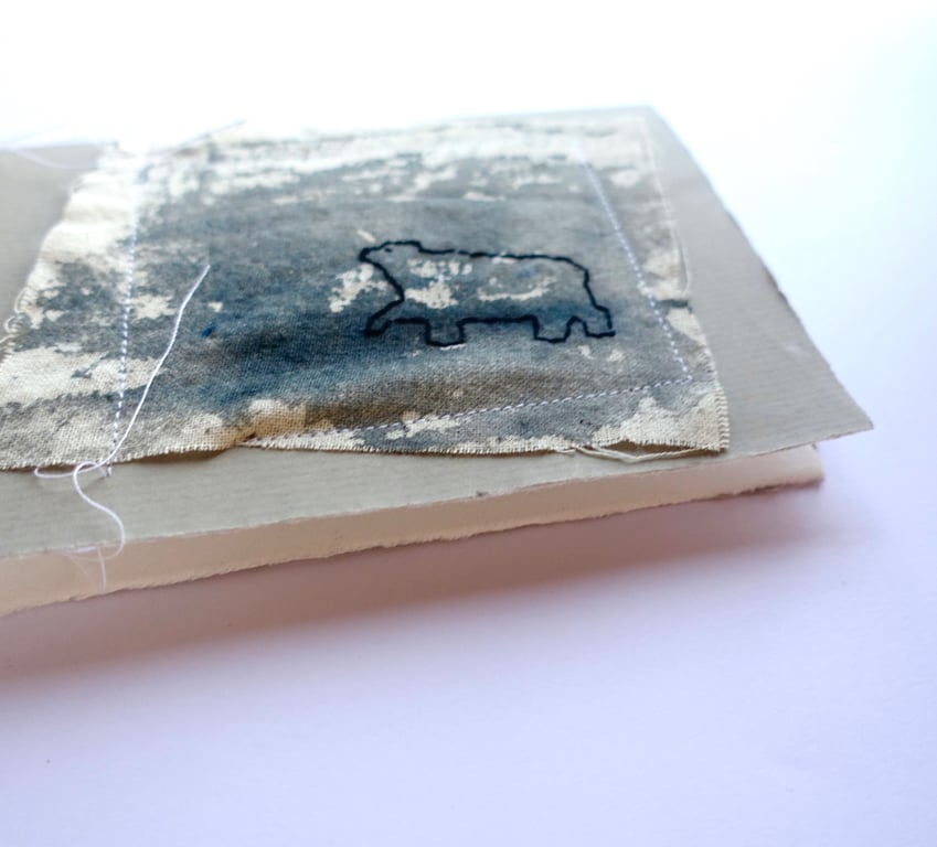 Migration Stitched Bear Card - MADE TO ORDER