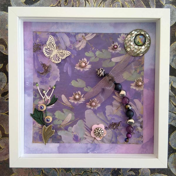 Purple Haze Dragonfly Box Frame