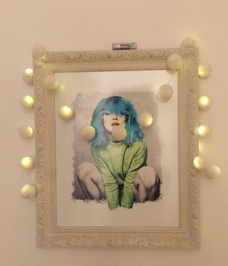 20 Pom Pom Fairy Lights - LED battery in White