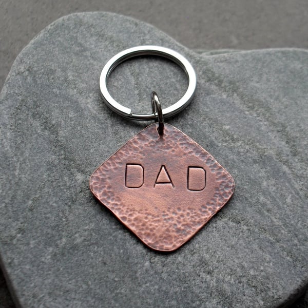 Dad Copper Keyring Vintage Style