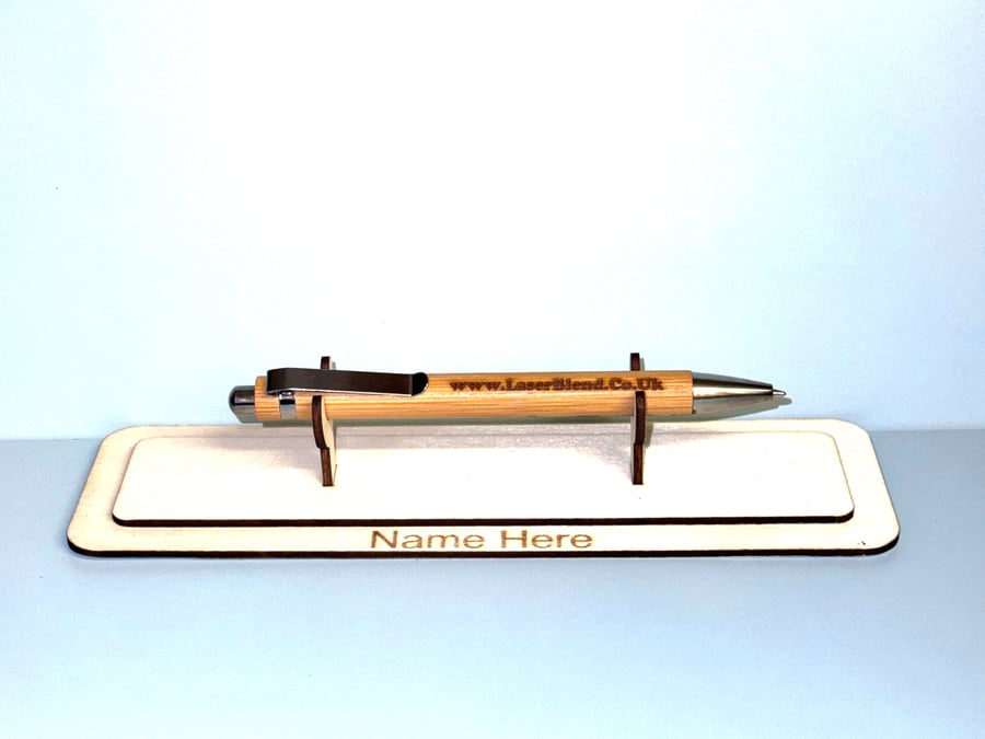 Personalised Pen Stand for desk - Baltic Birch wood