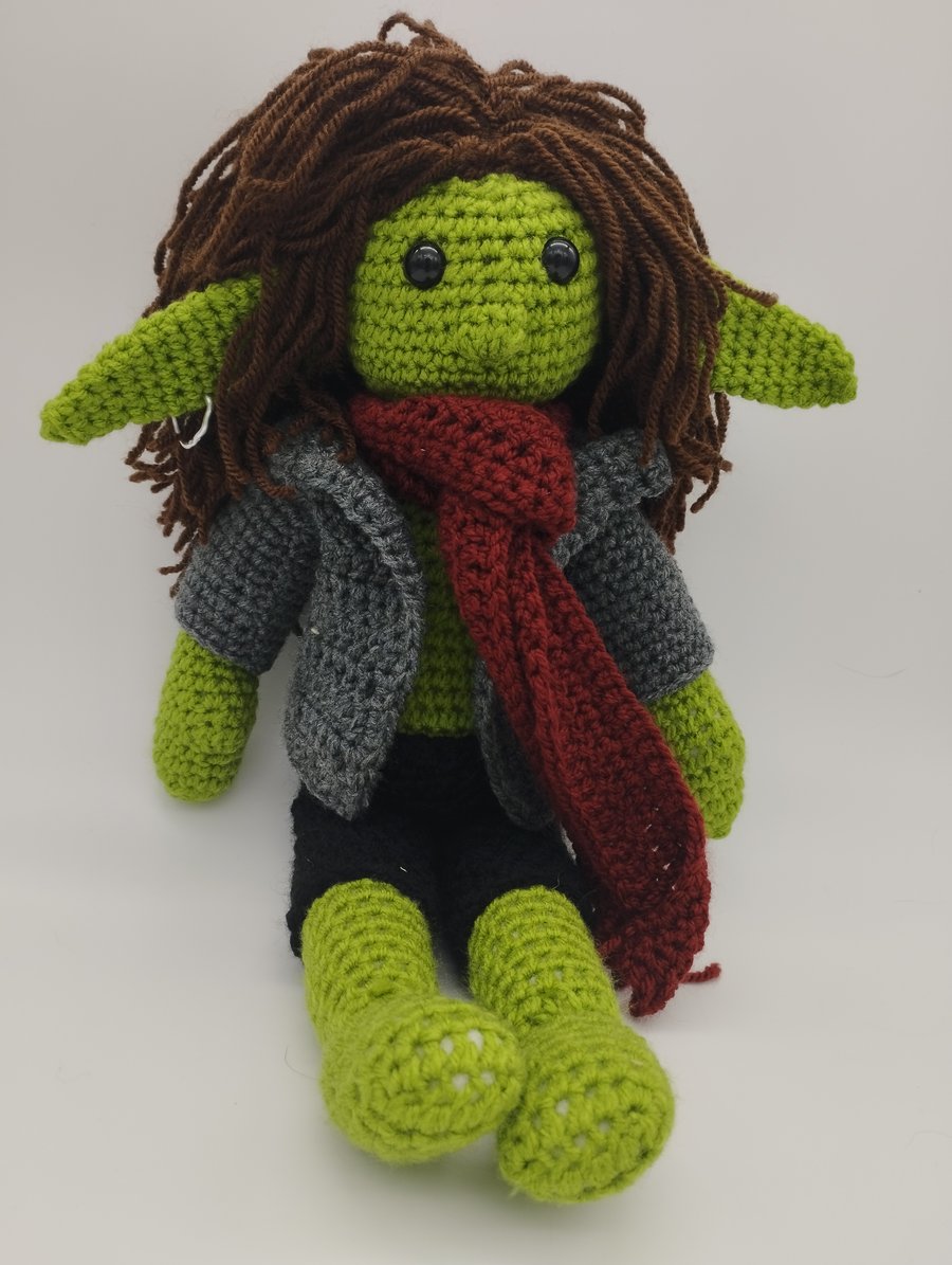 custom crochet goblin