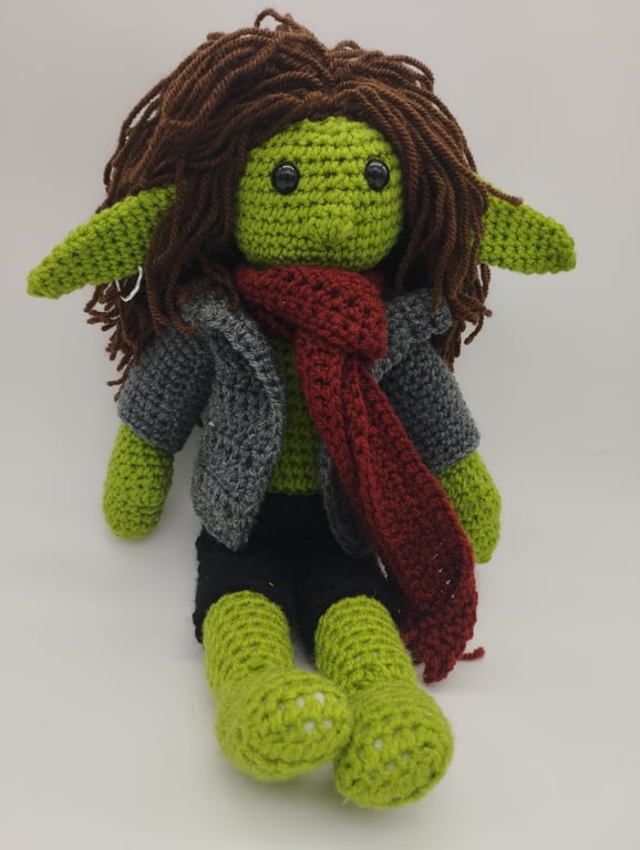custom crochet goblin