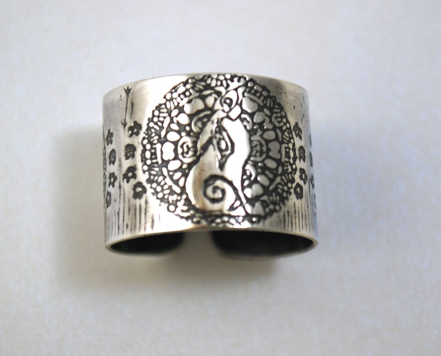 Sterling silver Moongazing Hare Ring