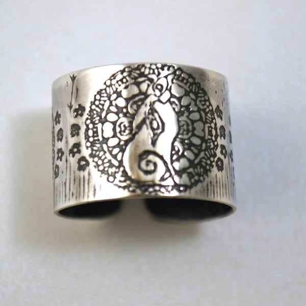 Sterling silver Moongazing Hare Ring