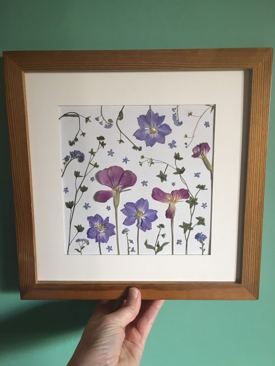 Real pressed flower art
