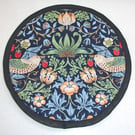 Trivet William Morris Strawberry Thief Mat 8" Pad Dining Pot Stand Surface Saver