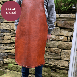 Handmade leather apron with copper rivets for the person who has everything 