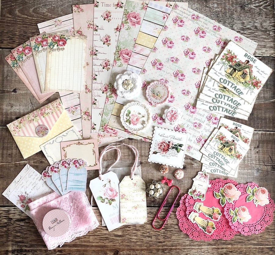 Shabby Chic beautiful soft pastels Inspiration kit