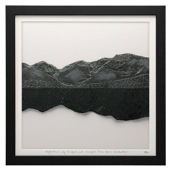 Reflections of Scafell and Scafell Pike from Wastwater