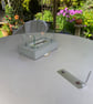 Handcrafted Concrete Tabletop Fire with Glass Surround – 14 x 8 Inch  - Image 4