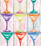 Notepad magnetic back. Cocktail glasses printed on front from original painting - Image 2