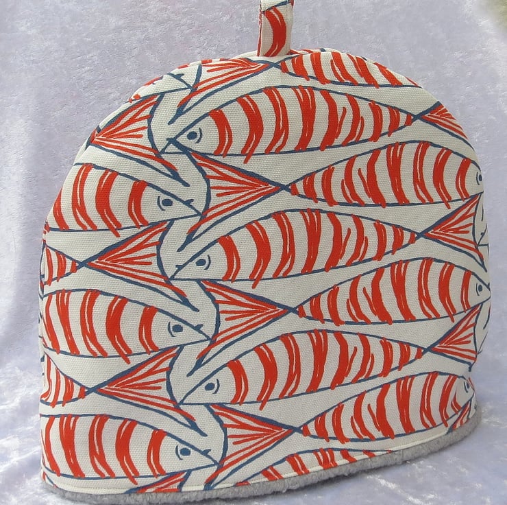Tea cosy, to fit a 3 cup teapot, nautical, fish - Folksy