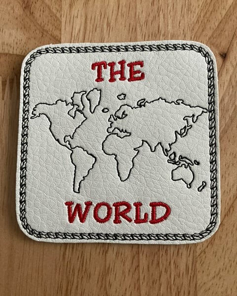 981  The World outline coaster