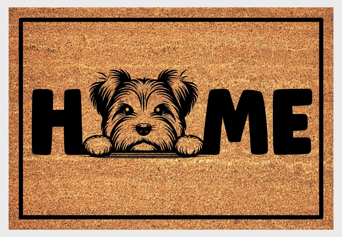 Biewer Terrier Door Mat No.4 - Biewer Terrier Welcome Mat - 3 Sizes