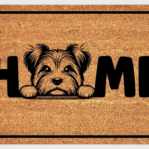 Biewer Terrier Door Mat No.4 - Biewer Terrier Welcome Mat - 3 Sizes