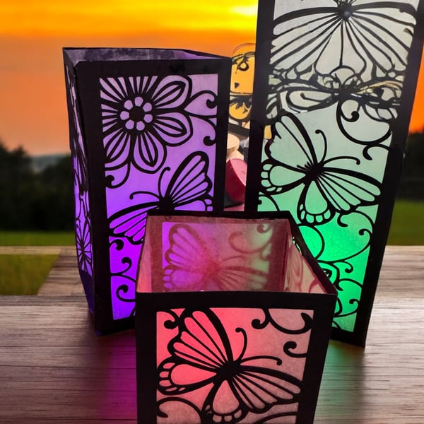 Large Lantern - With Battery Operated T Light Option