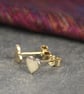 Tiny Gold heart stud earrings 9ct  - Image 7