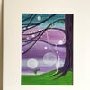 Ribbons of Light. Mounted print from my original painting.