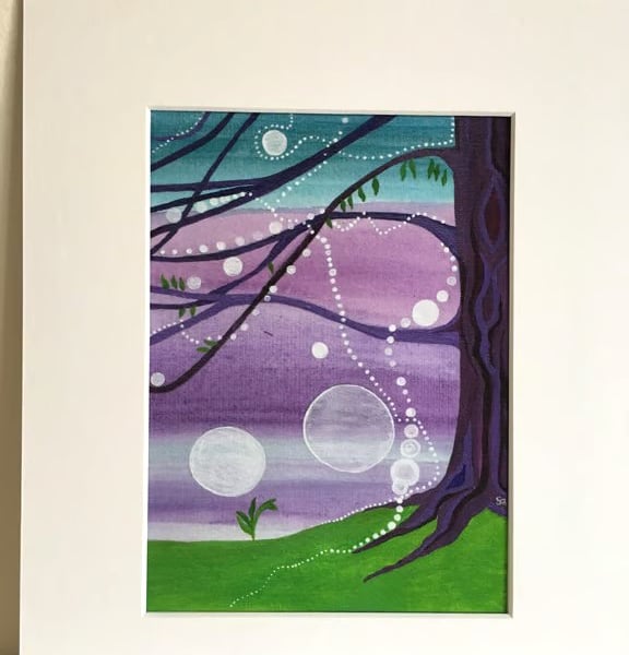 Ribbons of Light. Mounted print from my original painting.