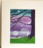 Ribbons of Light. Mounted print from my original painting.
