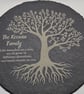 Personalised Family Tree Slate Serving Platter 30cm, Engraved Family Name, Tree  - Image 2