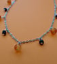 Carnelian and black glass beaded Halloween necklace - Image 5