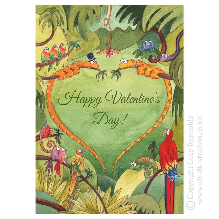 A5 Jungle Valentine's Day Card