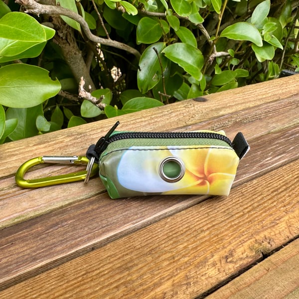 Repurposed - Tropical Flower Dog Poo Bag Holder - Made From Pool Toy