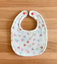 Newborn Baby Bib Coloured Heart Design 0-3 months. Baby Bib-NBB12