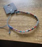 Handmade Multicolor Woven Bracelet - Red, Navy, Green & White  - Image 1