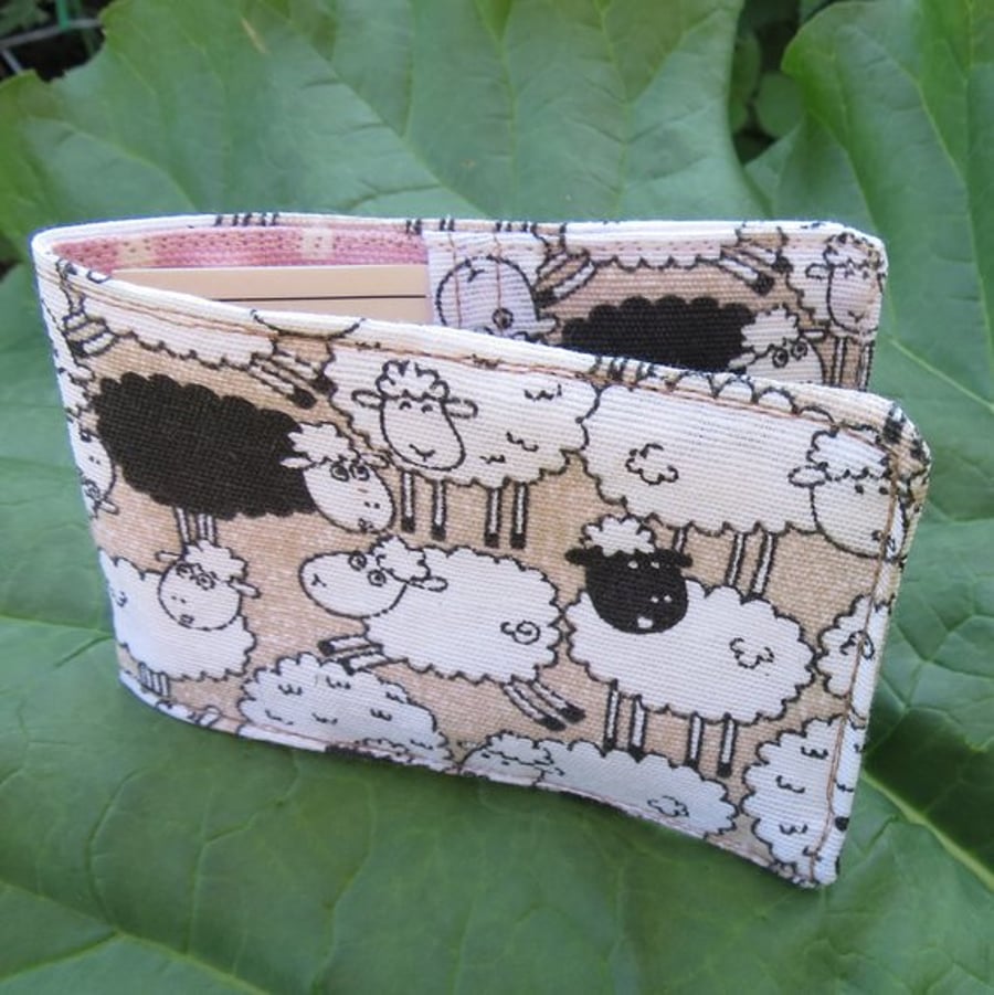 Oyster Card Sleeve. Travel card holder.  Sheep design.