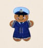 Naval Officer Gingerbread Decoration - Embroidered Royal Navy Character