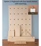 Rectangular Table Top Pegboard with Integrated Tiered Shelves, Shelving and Pegs - Image 10
